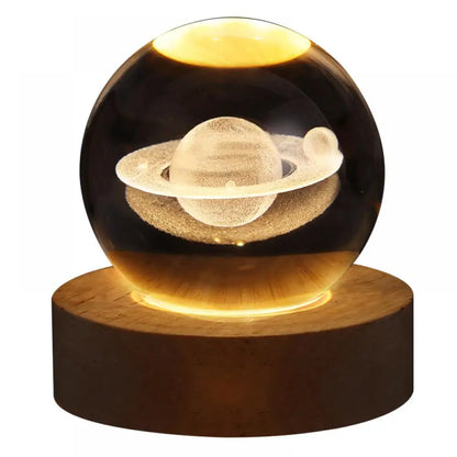 Glowing Planetary Crystal Lamp